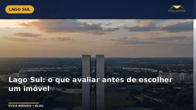 Lago Sul: o que avaliar antes de escolher um imóvel — Ética Imóveis
